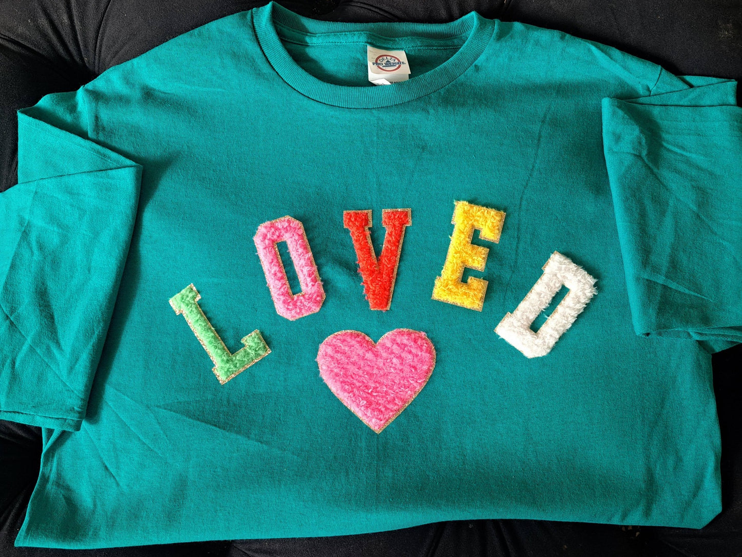 chenille patches sweats shirt