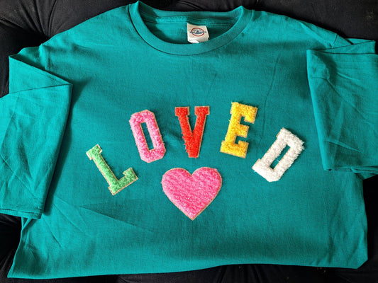 chenille patches sweats shirt